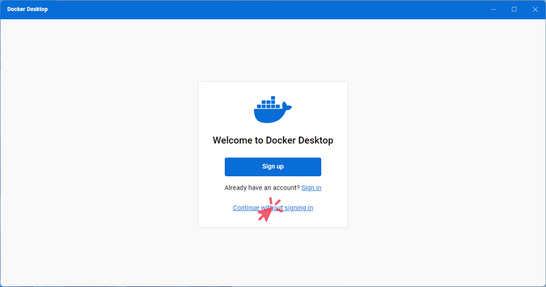 Dockerサインアップ／サインイン